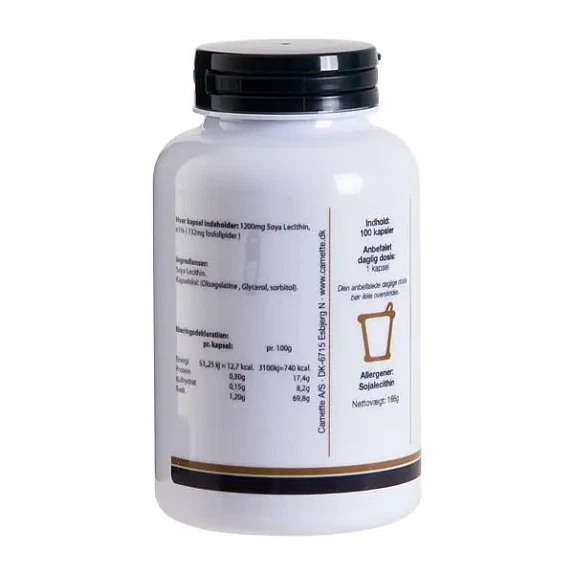 Lecithin 1200 mg Camette 100 kapsler